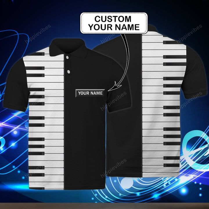 Piano Black Version Custom Polo Shirt