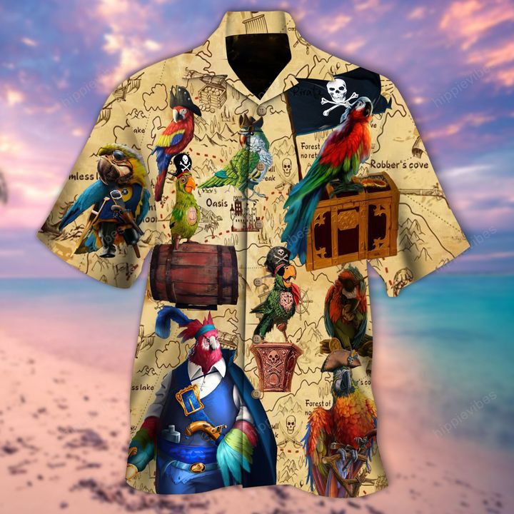 Parrot Pirate Hawaiian Shirt RE