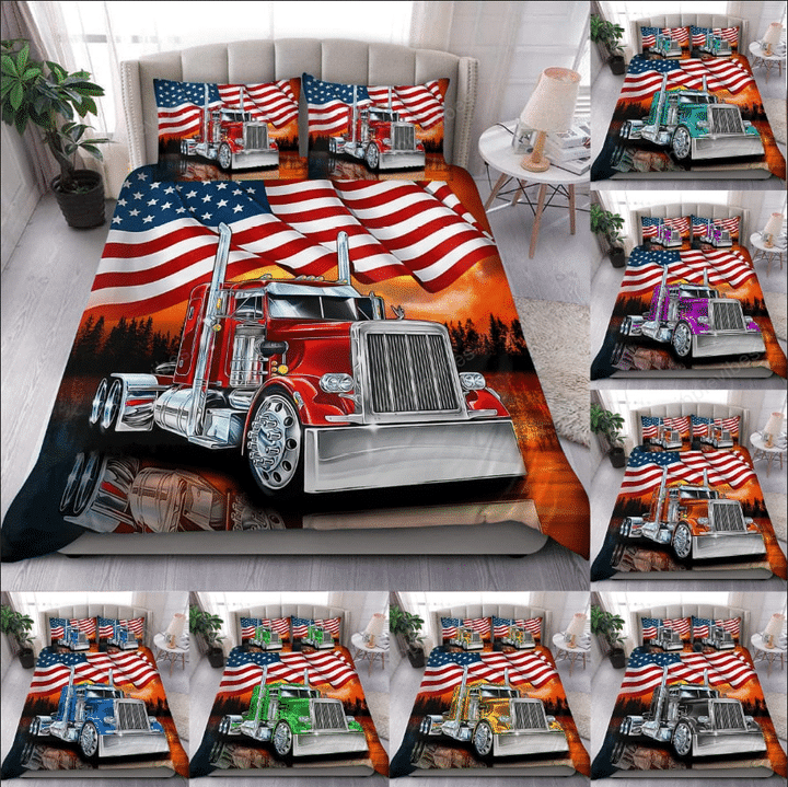 American Truck Driver 3D All Over Printed Bedding Set Collection RE