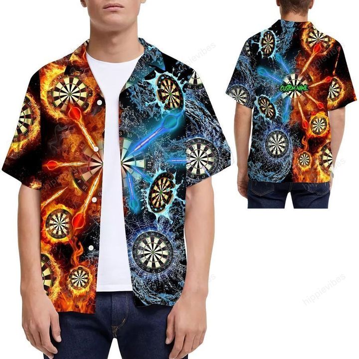 Fire And Water Darts Custom Hawaiian Shirt