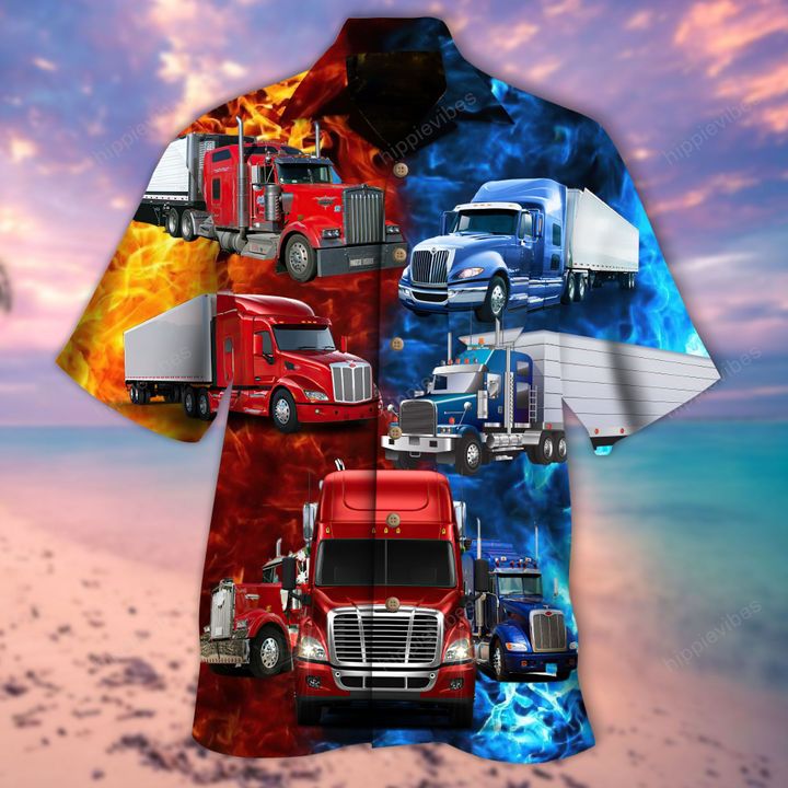 Keep On Trucking Truck Driver Hawaiian Shirt RE