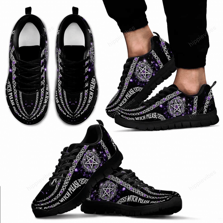 Witch Please Purple Pentagram Sneakers AV0001464