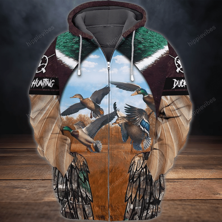 Duck Hunting 3D Over Printed Hoodie HPV02