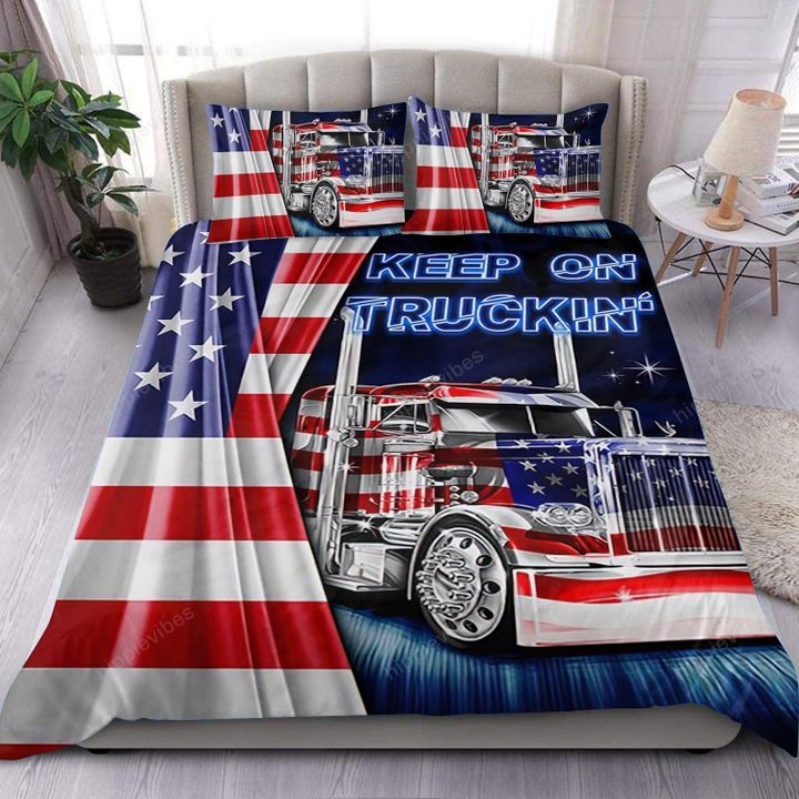 Keep on Truckin' American 3D All Over Printed Bedding Set
