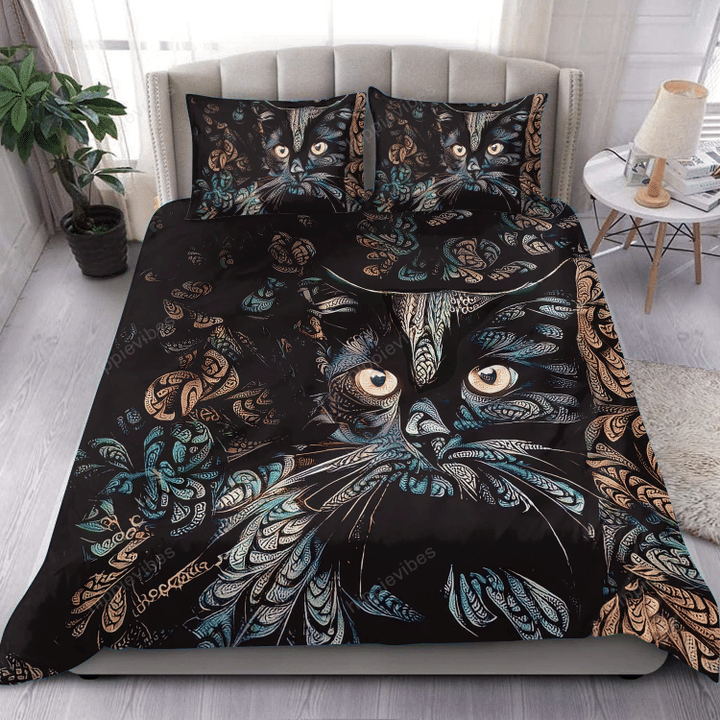 Black Cat Art All Over Printed Bedding Set