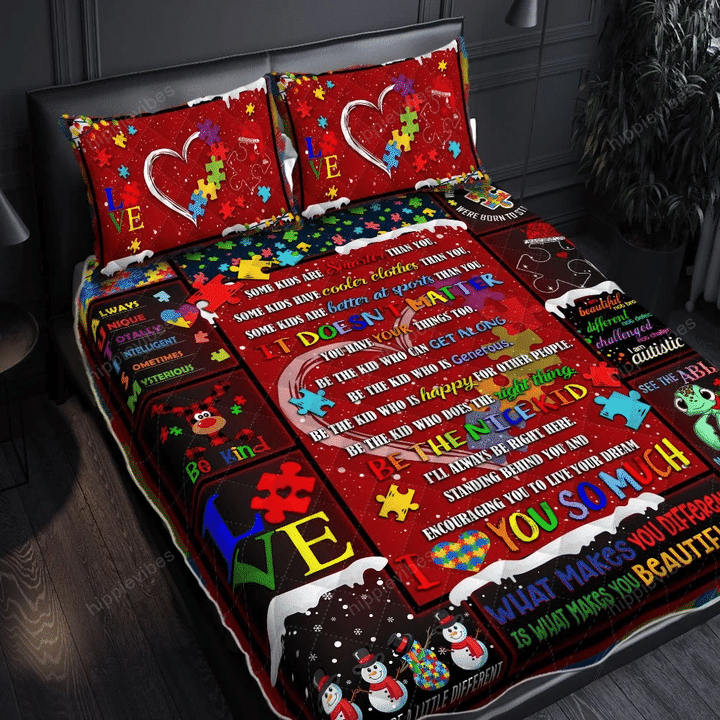 Autism Quilt Bed Set It’s Ok To Be A Little Different