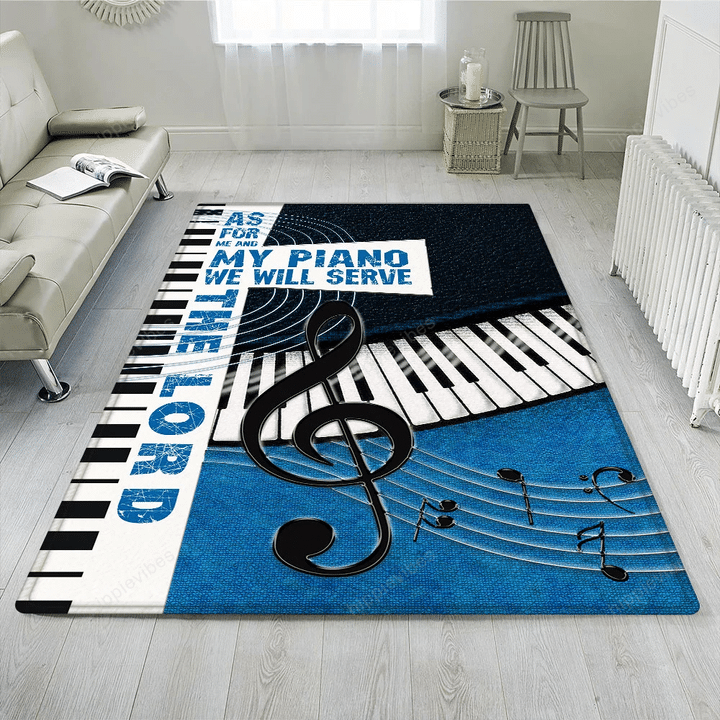 Piano Rug As For Me And My Piano We Will Serve The Lord