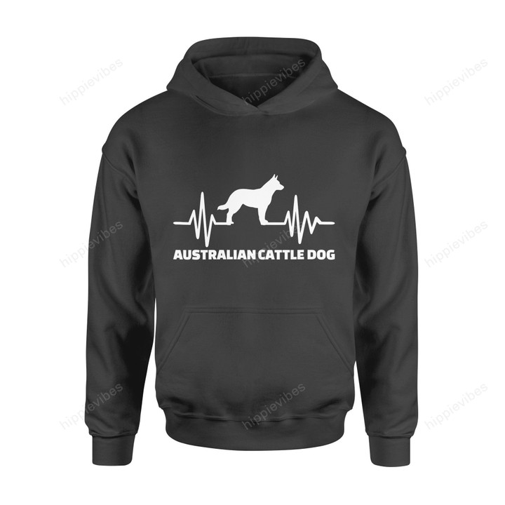 Dog Gift Idea Australian Cattle Frequence T-Shirt - Standard Hoodie S / Black Dreamship