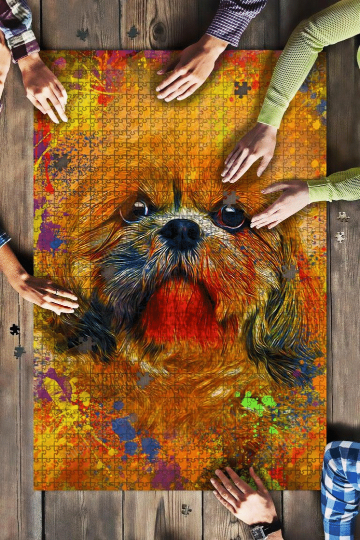 Shih Tzu Dog Colorful Jigsaw Puzzles 21 X 15 (500 Pcs)
