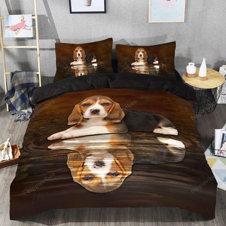 Beagle Believe Bedding Set Us Twin
