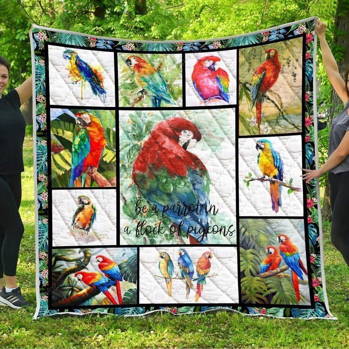 Parrot 04 Quilt Blanket Twin
