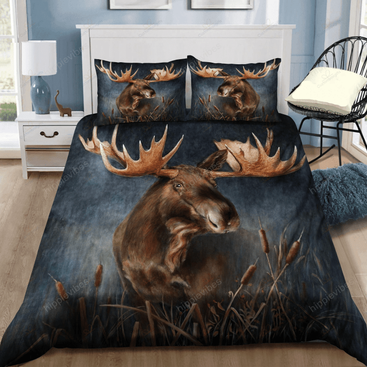 Moose In The Mist Bedding Set Us Twin