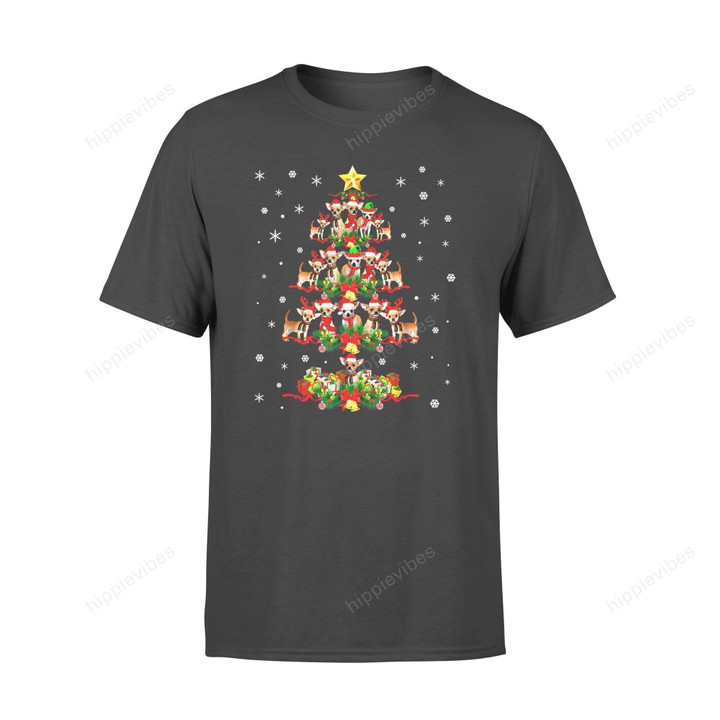 Dog Christmas Gift Idea Tree Funny T-Shirt - Standard T-Shirt S / Black Dreamship