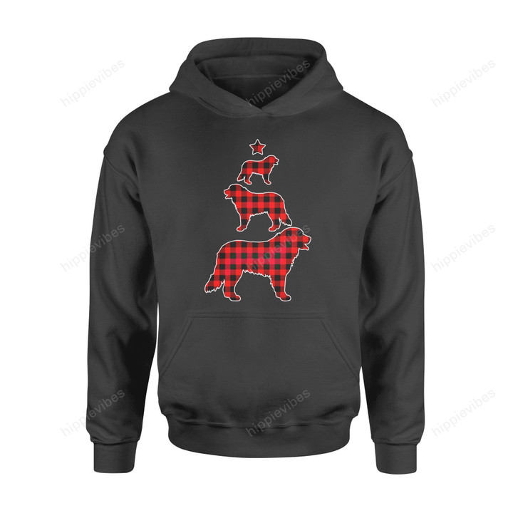 Dog Gift Idea Bernese Mountain Christmas Pajamas Red Plaid Family T-Shirt - Standard Hoodie S /