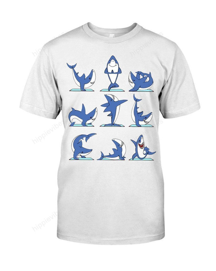 Yoga Shark T-Shirt White / S T-Shirts