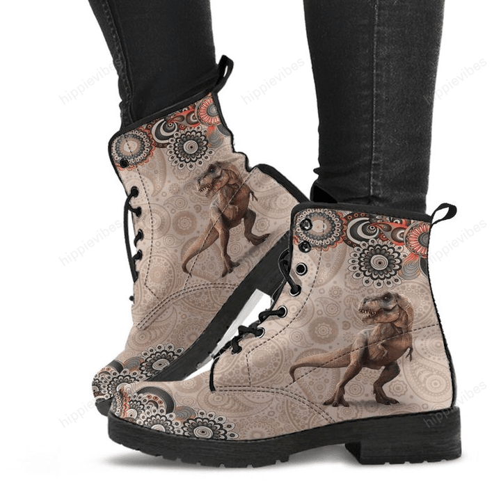 T-rex Mandala Leather Boots