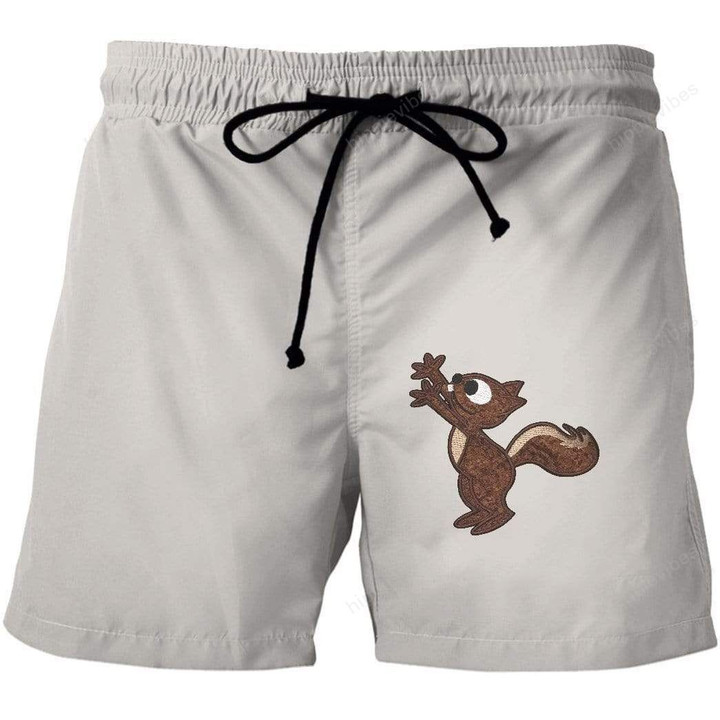 Squirrel Custom Beach Shorts Swim Trunks Men / S