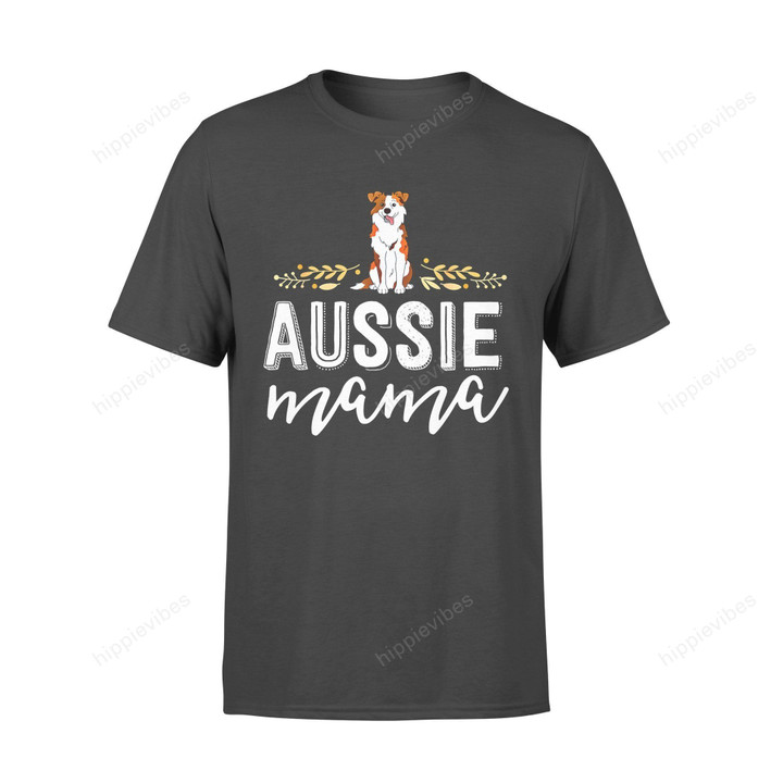 Dog Gift Idea Aussie Mama For Australian Shepherd T-Shirt - Standard T-Shirt S / Black Dreamship