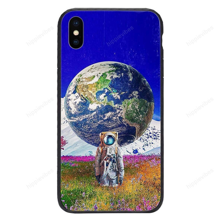 Custom Glass Phone Case Cover Astronaut Iphone / X Collection