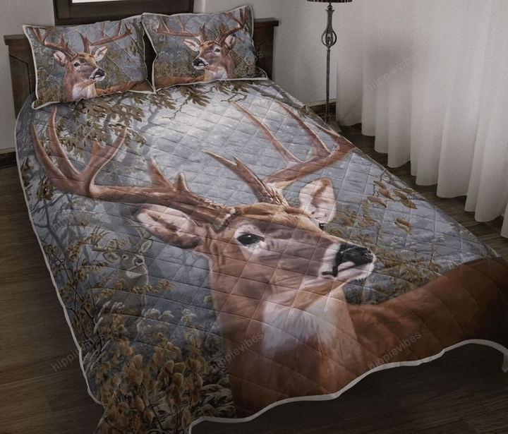 Amazing Deer V2 Quilt Bed Set Twin