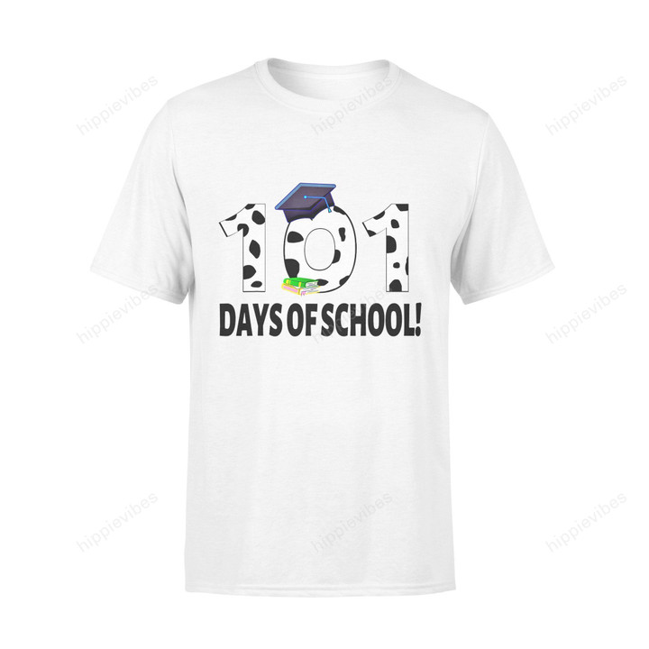 Dog Gift Idea 101 Days Of School Dalmation T-Shirt - Standard T-Shirt S / White Dreamship