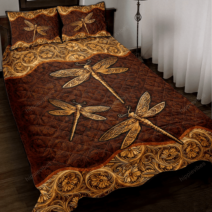 Dragonfly Embossed - Quilt Bed Set