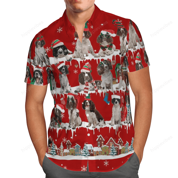 English Springer Spaniel Snow Christmas Hawaii Shirt