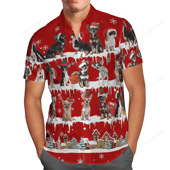 Chihuahua Snow Christmas Hawaii Shirt