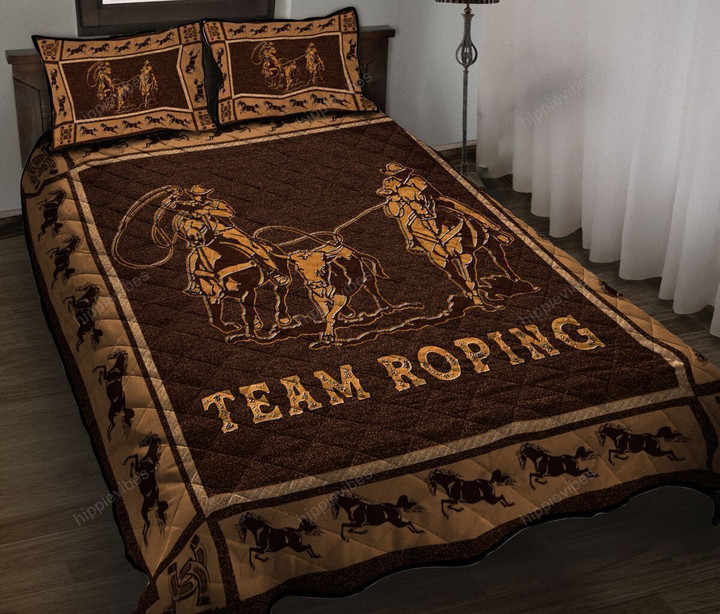 Team roping quilt bed set & quilt blanket HPV02