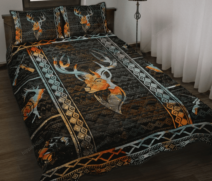 Native American Deer Quilt Bed Set