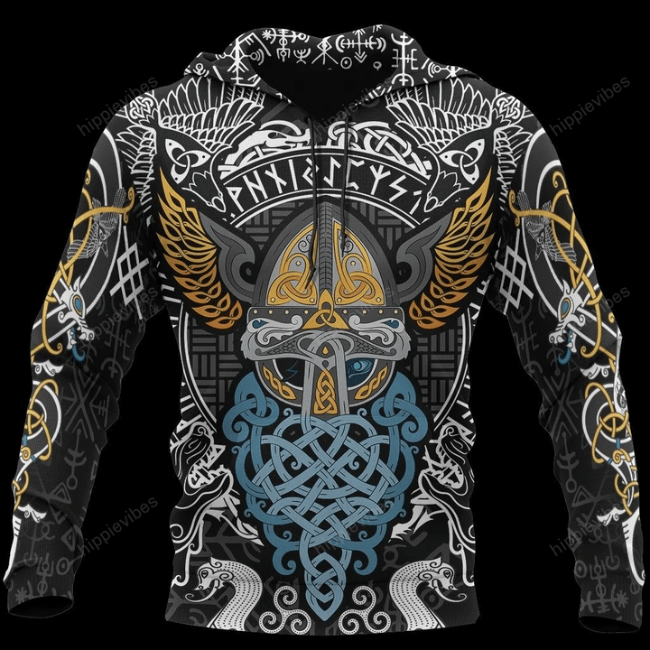 Viking Odin Wotan 3D All Over Printed Hoodie