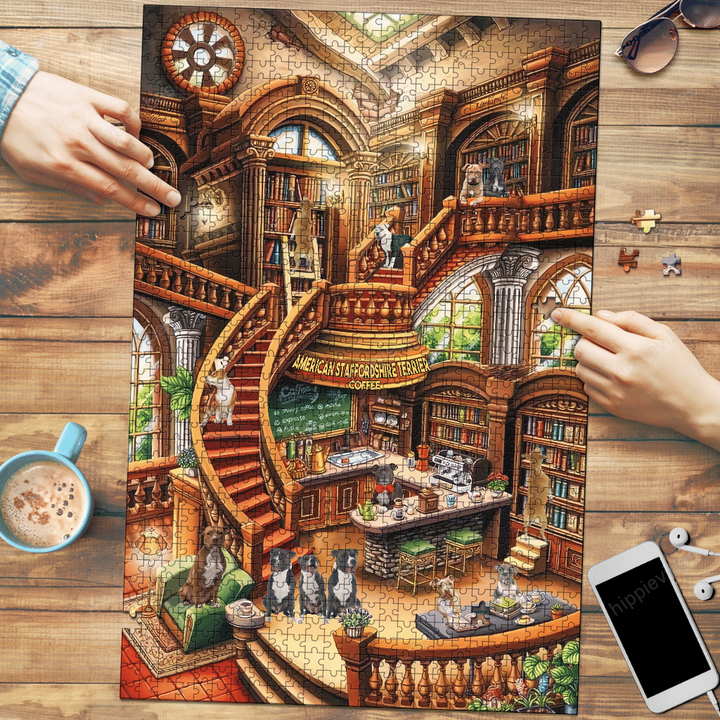 American Staffordshire Terrier Coffee Shop - Puzzle