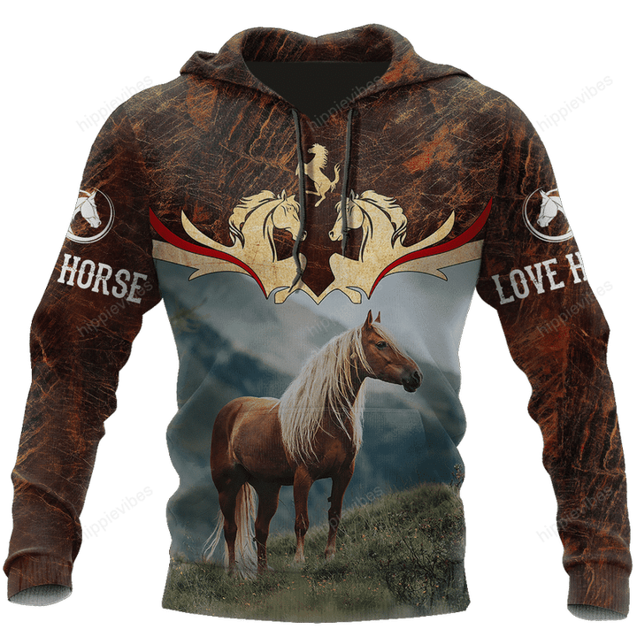 Love Horse 3D All Over Printed Hoodie HPV03