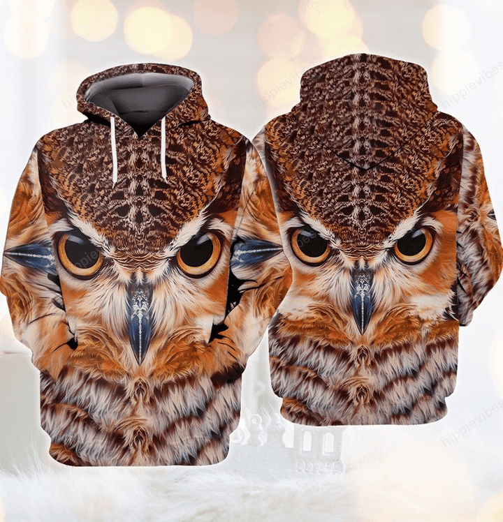 Owl 3D All Over Printed Hoodie