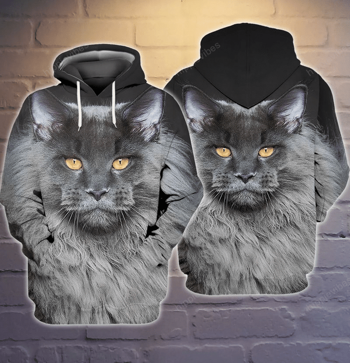 Maine Coon Cat 3D All Over Printed Hoodie