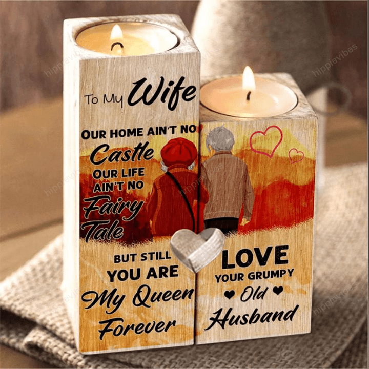 TO MY WIFE  - I Love You Candle Holder