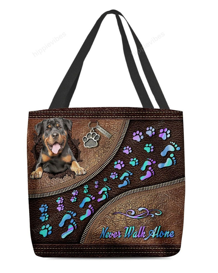 Rottweiler Never Walk Alone All-Over Tote
