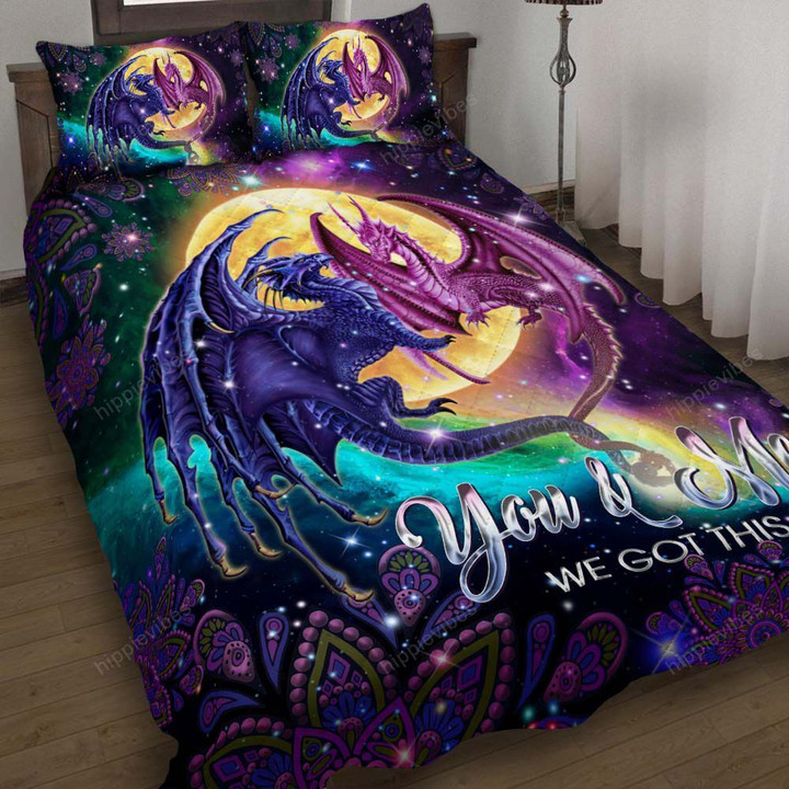 Dragon You And Me We Got This Quilt Bed Set