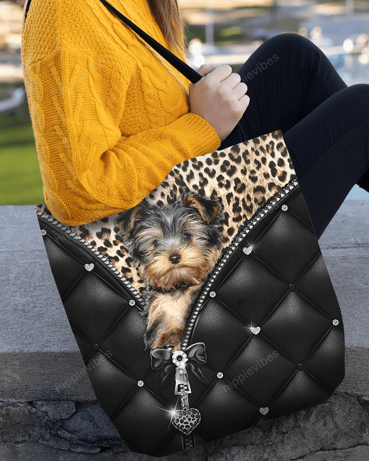 Yorkshire Terrier Plush Tote Bag