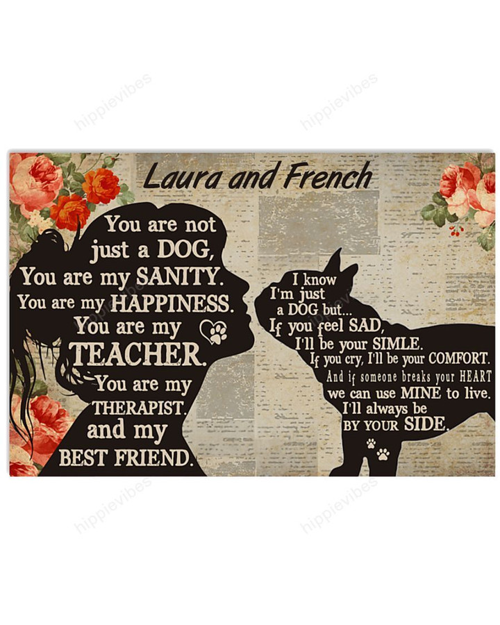 Personalized My French Bulldog - My Best Friend Horizontal Poster
