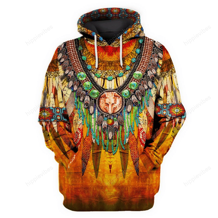 Native American 3D All Over Printed Hoodie