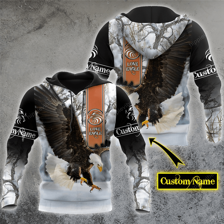 Customize Name Eagle 3D All Over Printed Shirts