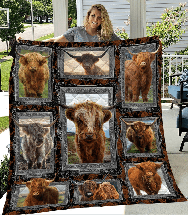 Highland Cows Quilt Blanket