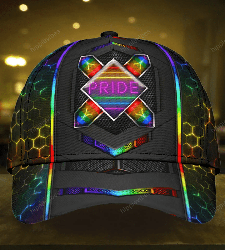 LGBT Pride Neon Pattern Classic Cap
