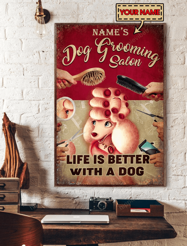 Dog Grooming Poodle Poster