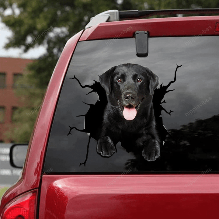 Labrador Retriever Crack Car Sticker 12