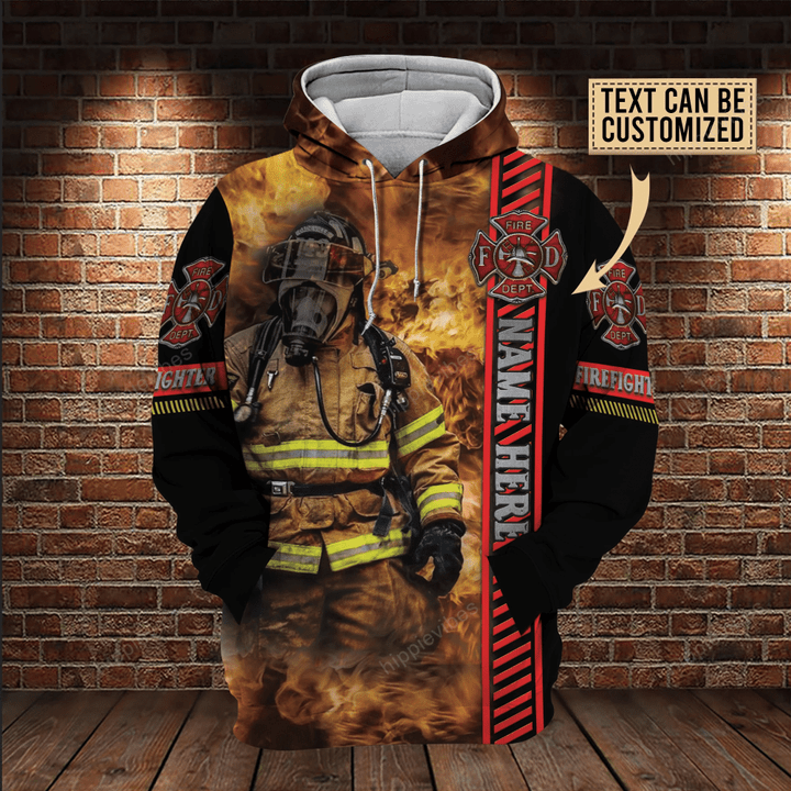 Personalized Brave Firefighter 3D All Over Printed Shirt