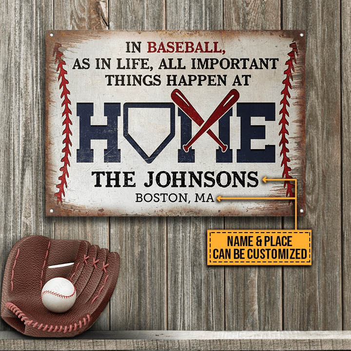 Personalized Baseball As In Life Customized Classic Metal Signs
