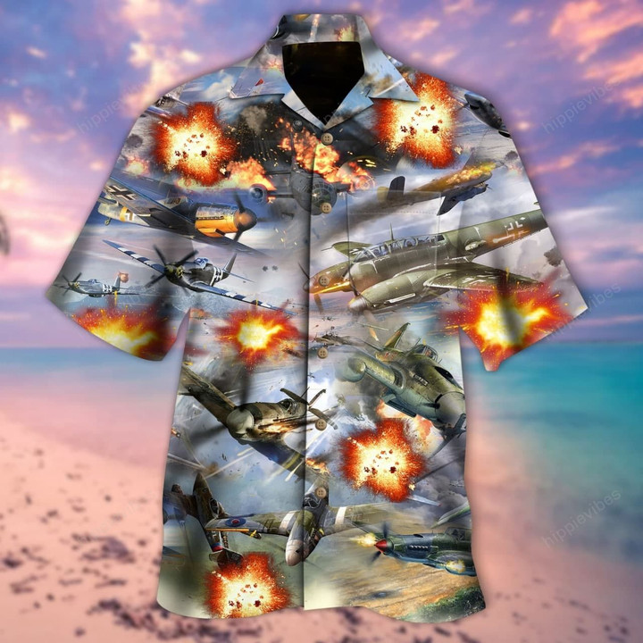 Combat Aircraft Hawaiian Shirt RE