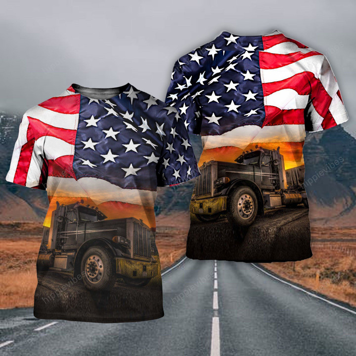 American Trucker Without Trucks You Would Be 3D All Over Printed T-Shirt